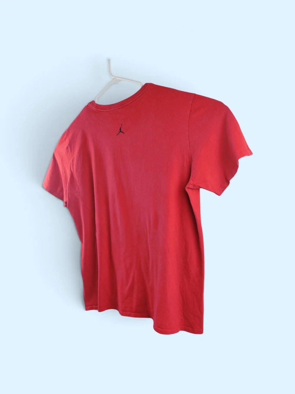 Jordan Red Short Sleeve Tee with Black Jumpman Logo